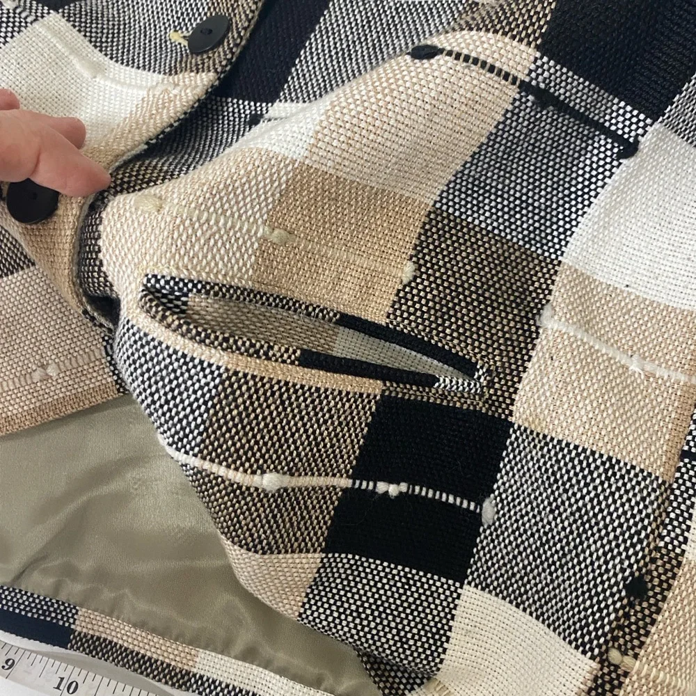 Ana’s Fashions, Women's Plaid Blazer - Black, Brown, Cream, Small